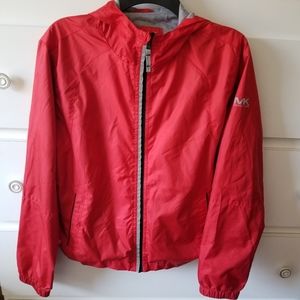 MK red windbreaker